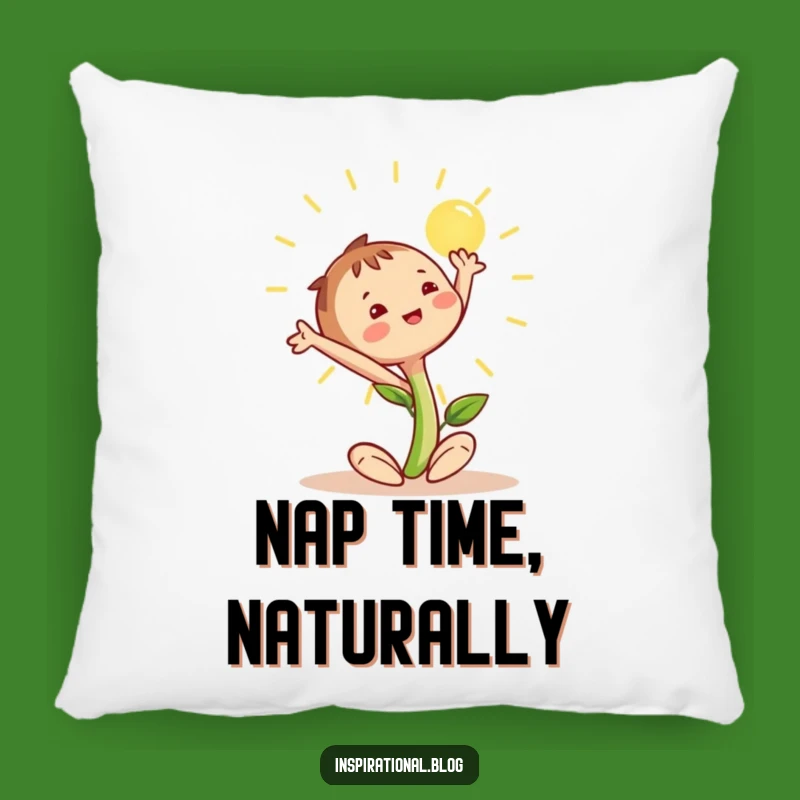 Funny Happy Seedling Pillow: Cozy Sun-Stretching Comfort, Adorable Funny Gift!