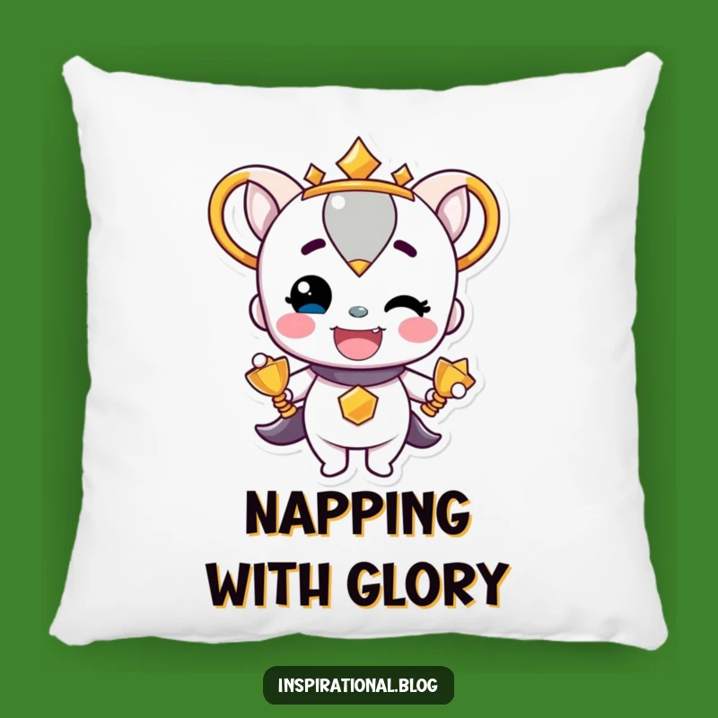 Funny Trophy Pillow: Snuggle Up with Victory and Beaming Pride.