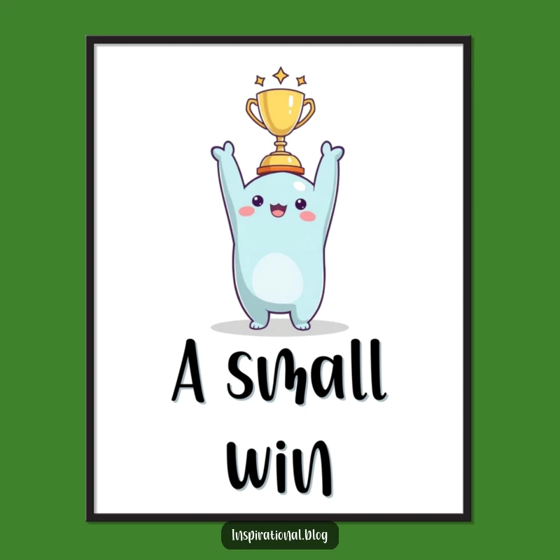 Funny Triumph Digital Art: Instant Victory Celebration Print