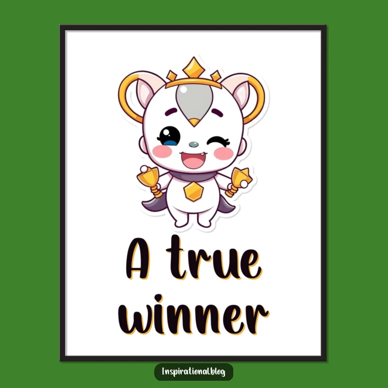 Funny Trophy Digital Art: Beaming Pride for Instant Wall Decor, Funny Gift!