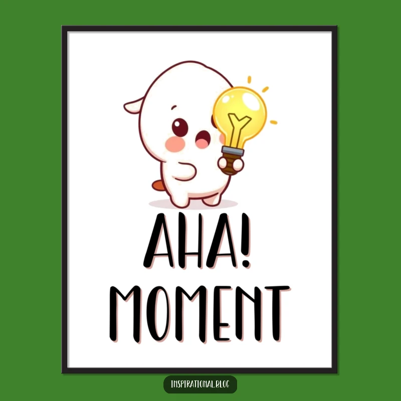 Funny Idea Bulb Digital Art: Instant Inspiration, Perfect Funny Gift!