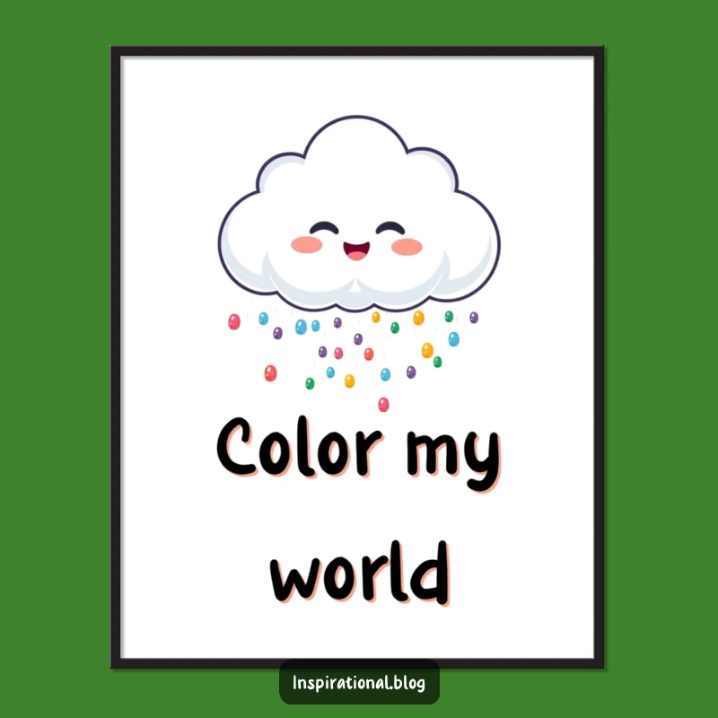Funny Giggle Cloud Digital Art: Sprinkle Joy Instantly, Perfect Printable Funny Gift!