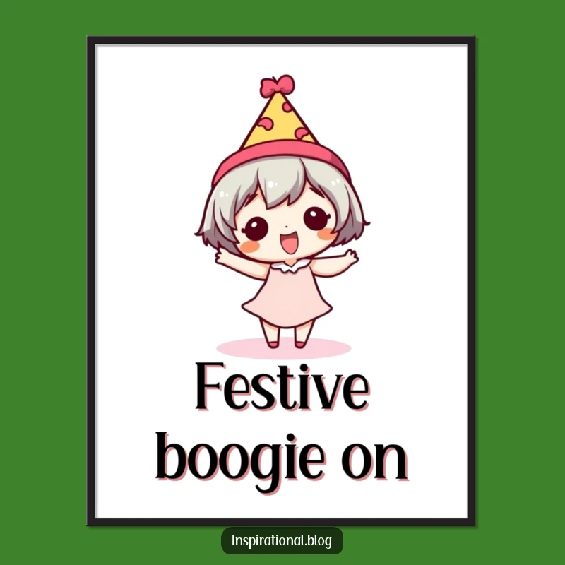 Funny Dancing Character Digital Print: Instant Festive Vibes and Joy