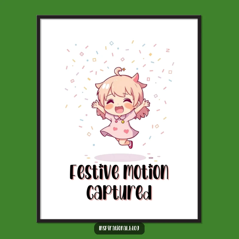 Funny Confetti Dance Digital Art: Instant Party and Humorous Decor