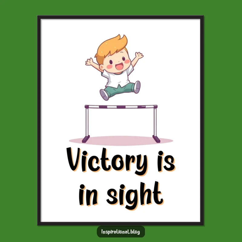 Funny Hurdle Leaper Digital Art - Instant Energy for Your Walls!