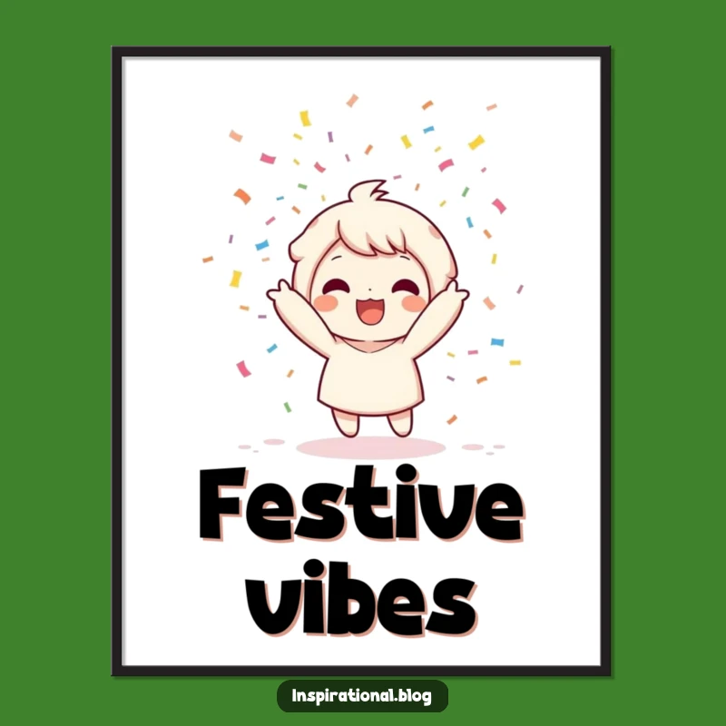 Funny Kawaii Confetti Digital Art: Instant Party, Perfect Funny Gift!