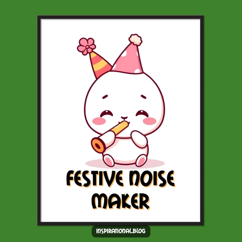 Funny Kawaii Party Digital Art - Kazoo Print, Ideal Funny Gift