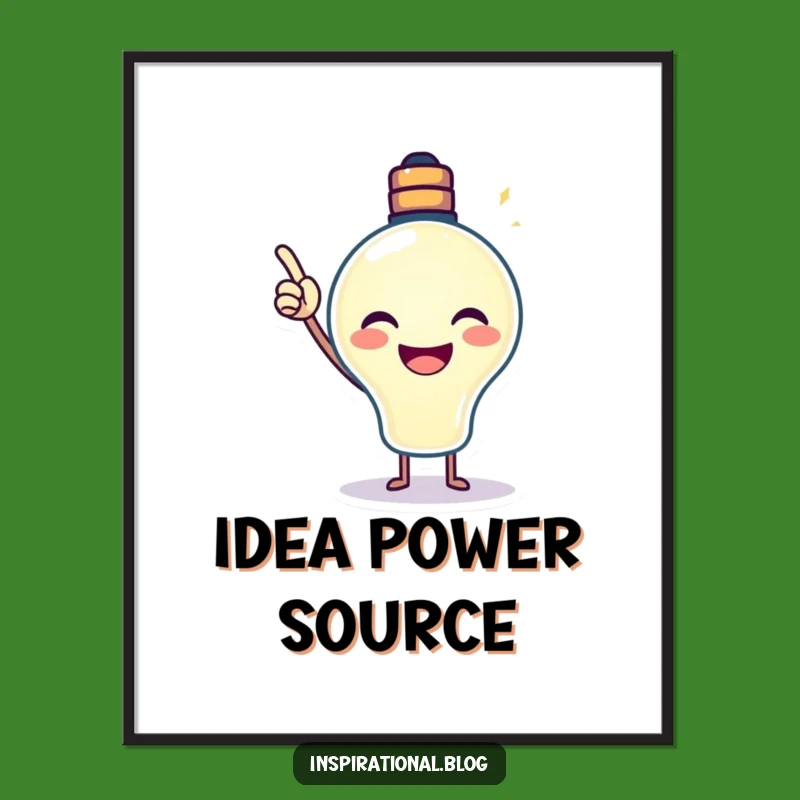 Funny Lightbulb Digital Art: Bright Ideas Wall Art for Inspiration