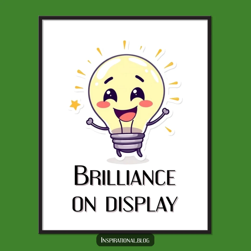 Funny Lightbulb Idea Digital Print: Instant Inspiration for Your Walls