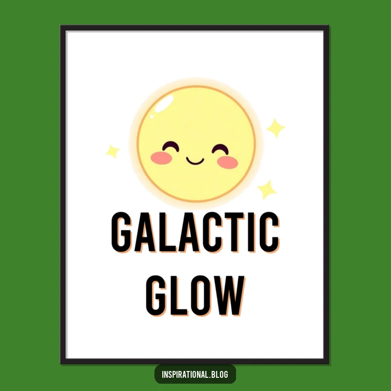 Funny Smiling Moon Digital Art Print: Instant Lunar Joy for Your Space