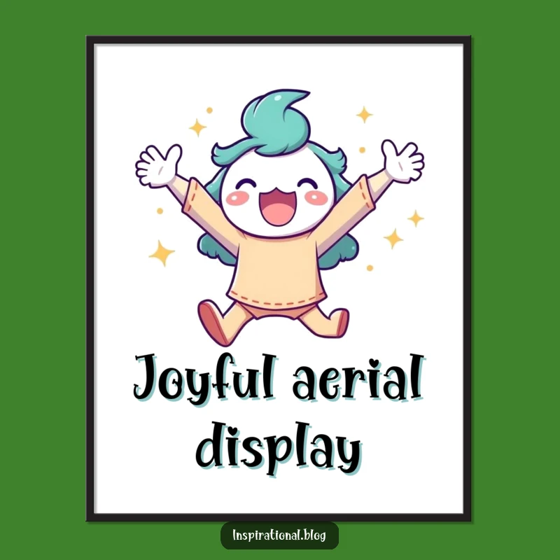 Funny Sparkle Leap Digital Art: Instant Burst of Joy and Whimsy