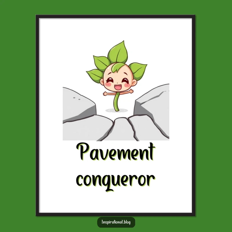 Funny Sprout Growth Digital Art: Grow with Joy Instantly, Perfect Printable Funny Gift!