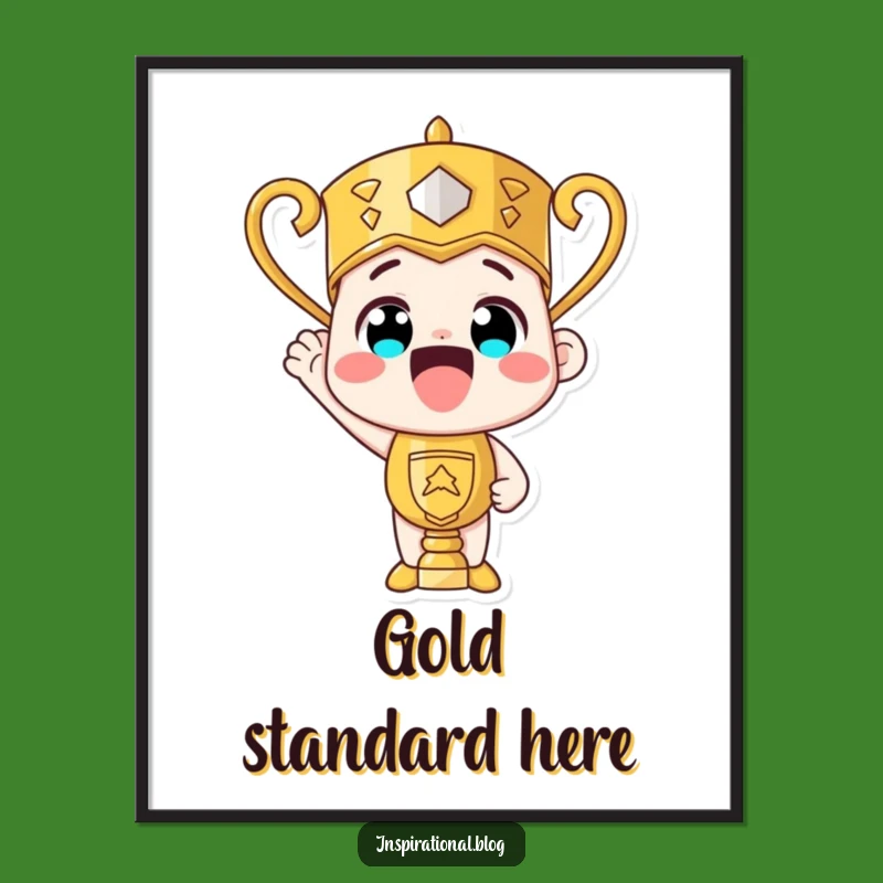 Funny Trophy Pride Digital Print: Instant Victory and Humor Decor