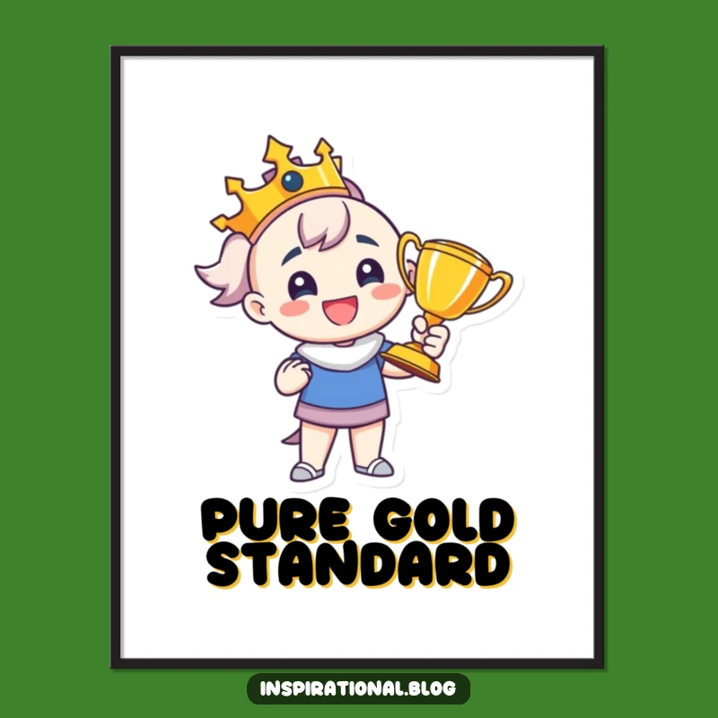 Funny Trophy Winner Digital Art: Champion Wall Decor for Instant Success