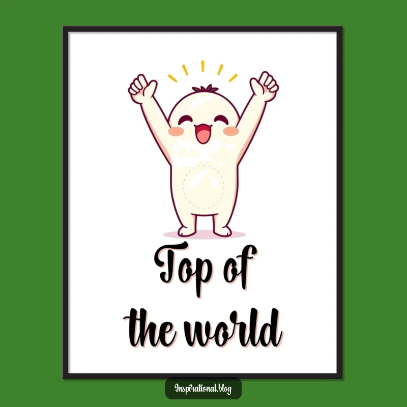 Funny Victory Pose Digital Art: Instant Celebration, Perfect Funny Gift!