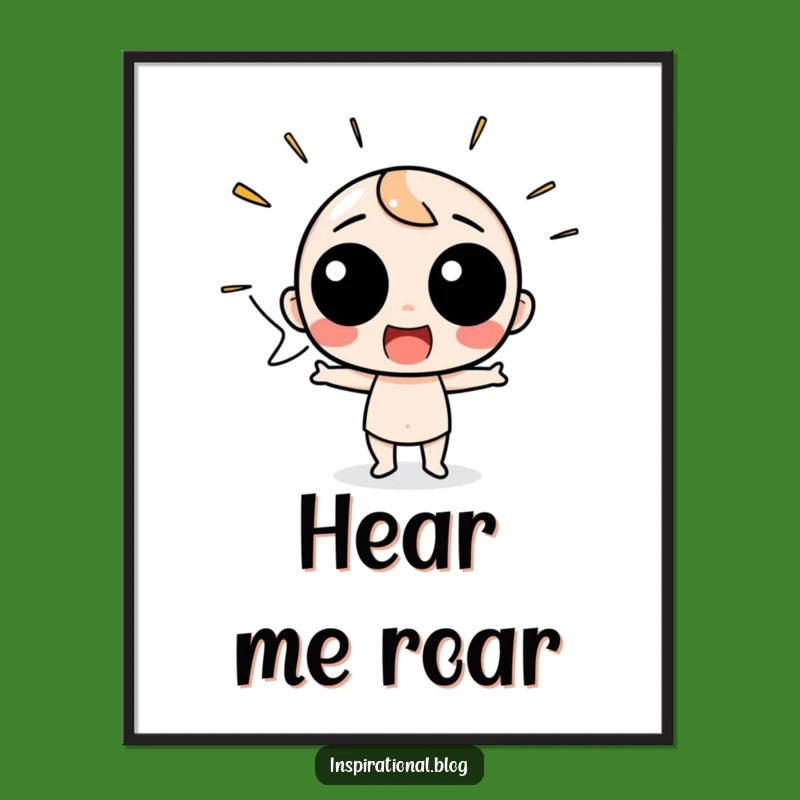 Funny Speech Bubble Digital Print: Instant Excitement for Walls