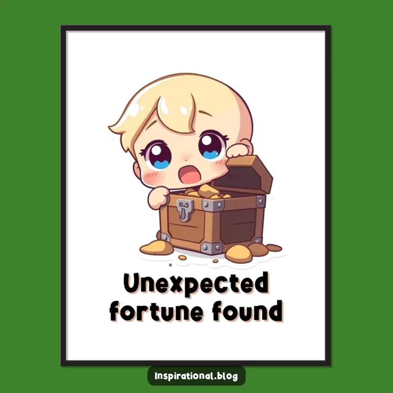 Funny Treasure Discovery Digital Art: Instant Awe and Humorous Decor