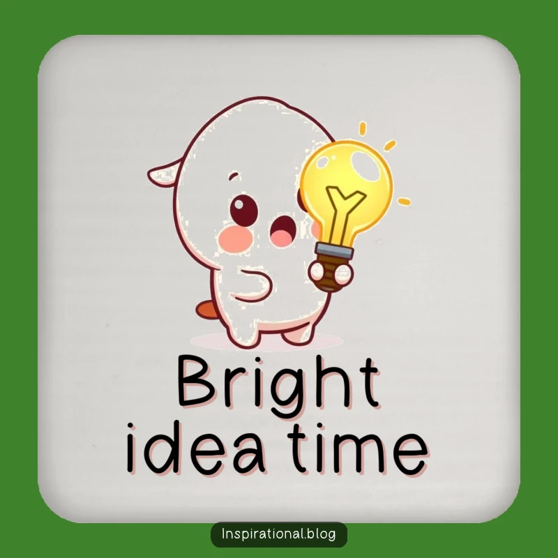 Funny Idea Bulb Coasters: Protect Surfaces, Clever Funny Gift!