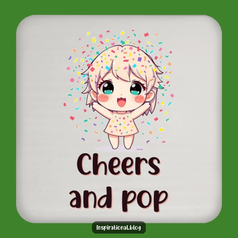 Funny Confetti Coasters: Protect Surfaces with Party Flair