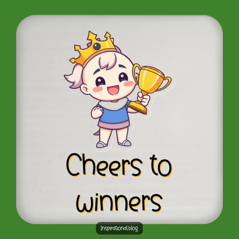 Funny Trophy Winner Coaster: Protect Surfaces With Champion Style