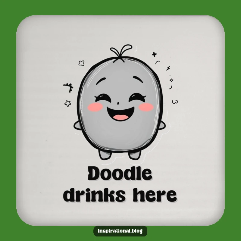 Funny Chalkboard Coasters: Protect Surfaces with Artful Smiles