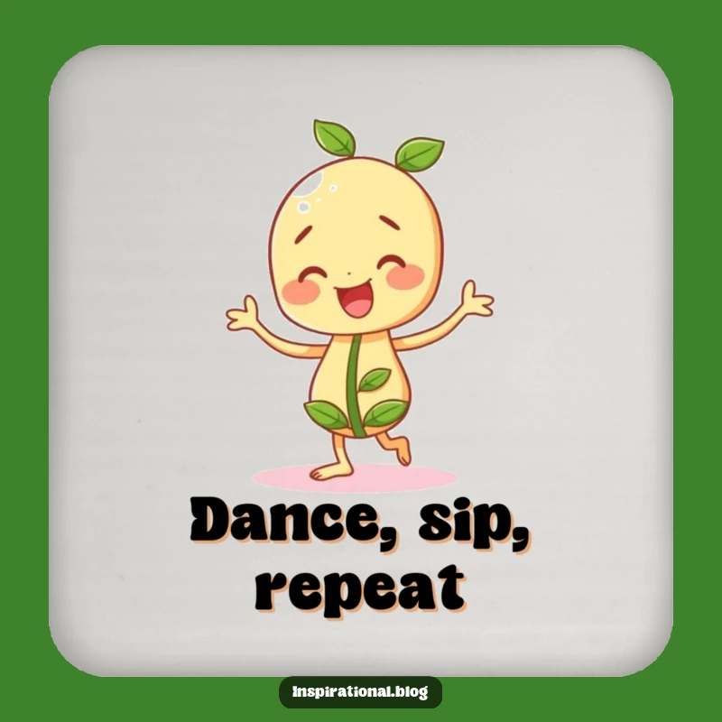 Funny Cheery Seedling Coaster: Protect Surfaces with a Jig, Cute Funny Gift!