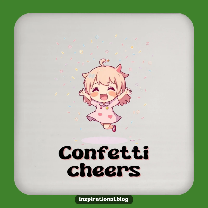 Funny Confetti Dance Drink Coaster: Add Festive Fun to Your Table