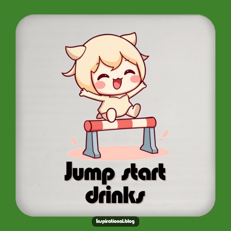 Funny Kawaii Leaping Character Coaster: Protect Surfaces with Playful Charm