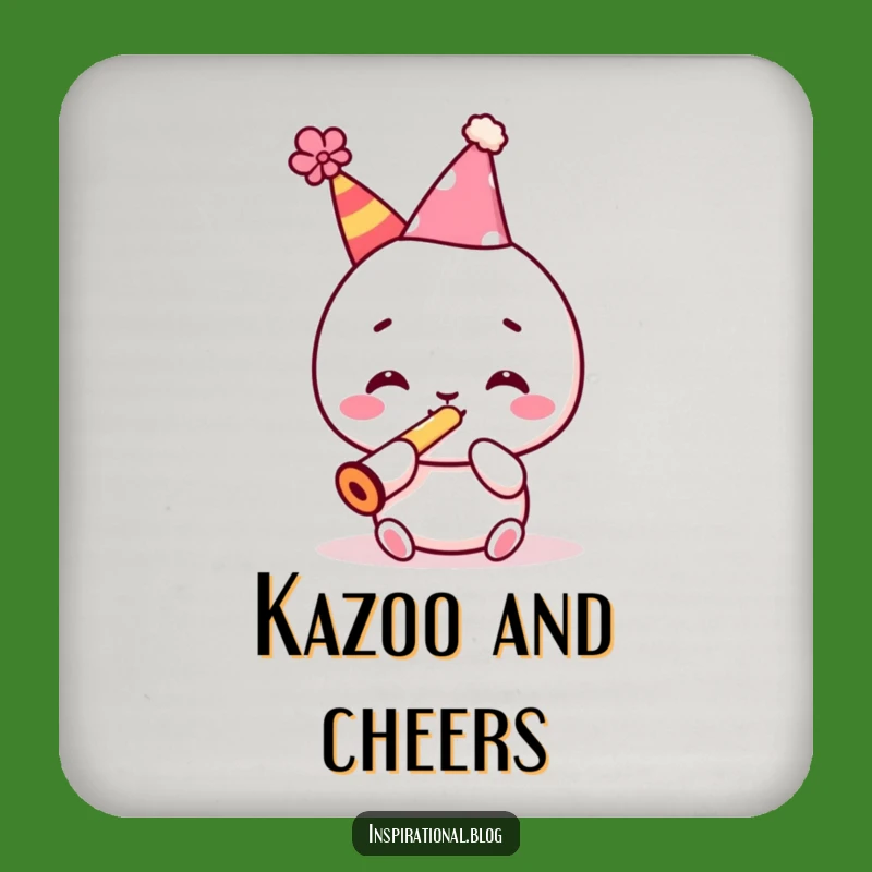 Funny Kawaii Party Coaster - Kazoo Drink Protector, Perfect Funny Gift