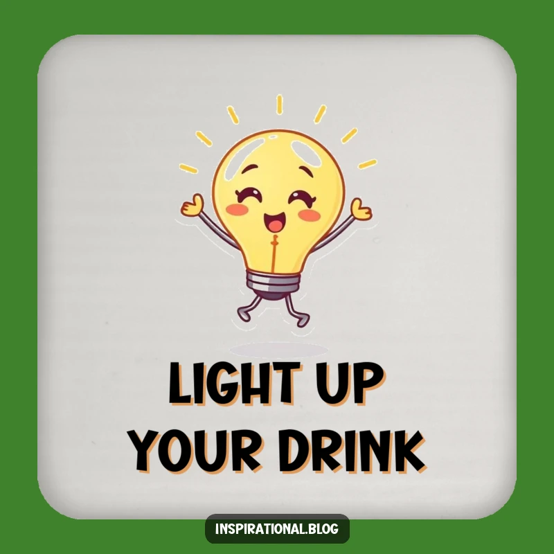 Funny Lightbulb Coasters: Protect Surfaces with Brilliance, a Great Funny Gift!