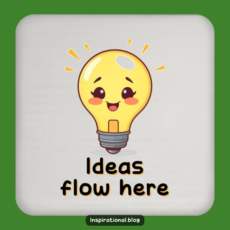 Funny Lightbulb Idea Coaster: Protect Surfaces from Brilliant Ideas