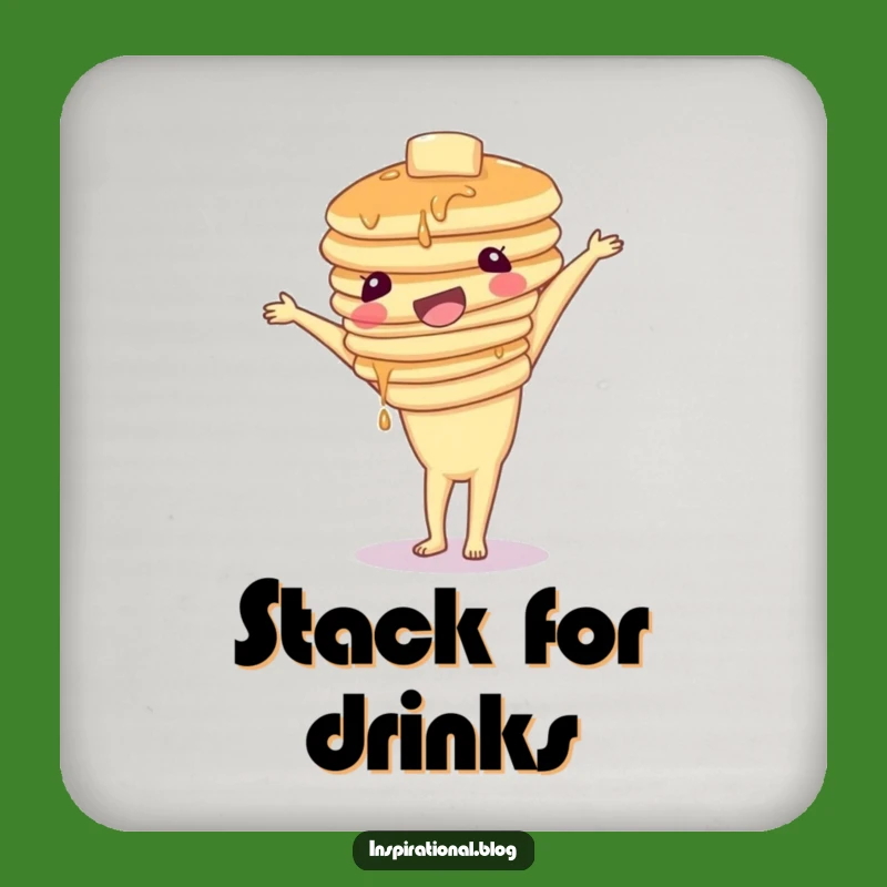 Funny Pancake Handstand Coaster: Protect with Breakfast Charm