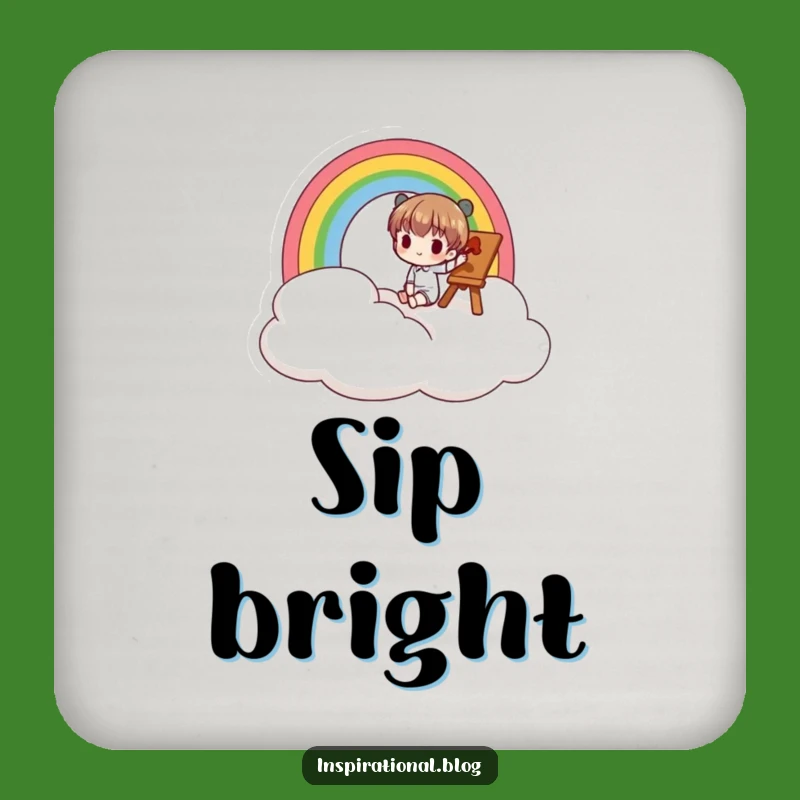 Funny Rainbow Cloud Coasters: Protect Surfaces with Artistic Flair