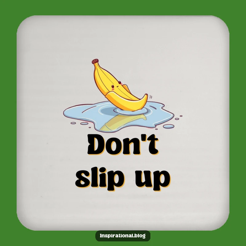 Funny Slipping Banana Peel Coaster: Protect Surfaces with Humor