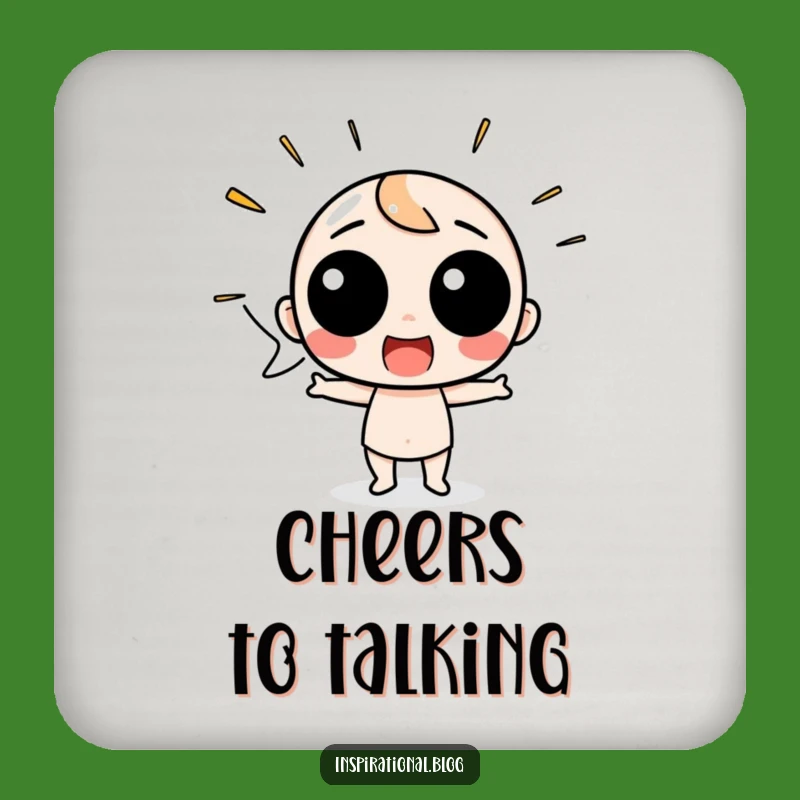 Funny Speech Bubble Coasters: Protect Surfaces with Energetic Smiles