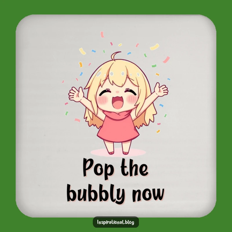 Funny Cheerful Confetti Coaster - Protect Surfaces with Party Style!