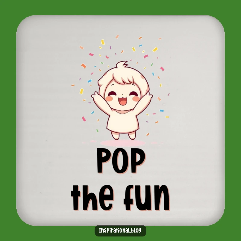 Funny Kawaii Confetti Coasters: Protect Surfaces, Adorable Funny Gift!