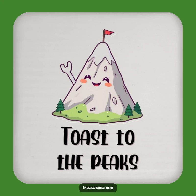 Funny Mountain Coasters: Protect Surfaces with Peaks, a Great Funny Gift!