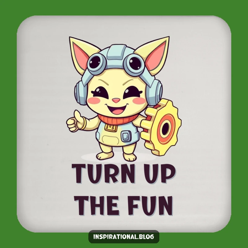 Funny Gear Character Coaster: Protect Your Table, Cute Funny Gift!