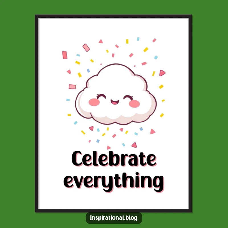 Funny Giggling Cloud Poster: Sprinkle Joyful Confetti on Your Walls