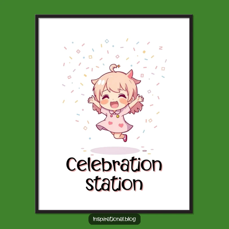 Funny Confetti Dance Poster: Bring Energetic Celebration to Your Walls