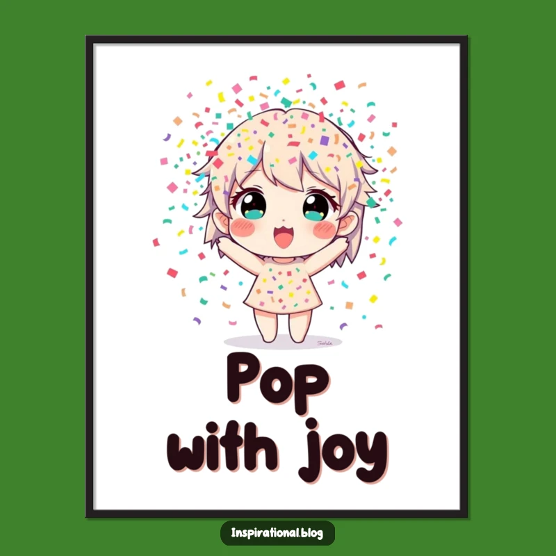 Funny Confetti Burst Poster: Vibrant Celebration Art Print