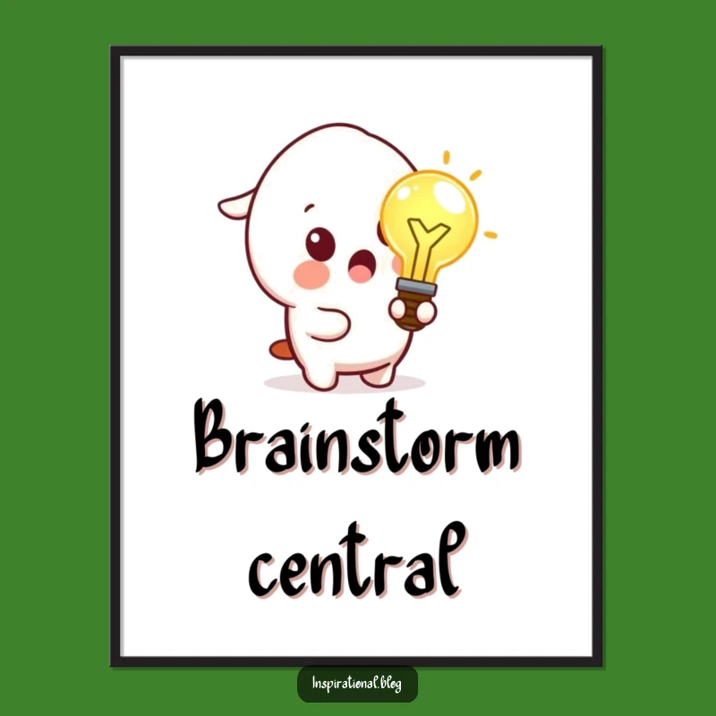 Funny Idea Bulb Poster: Inspire Your Space, Cherished Funny Gift!