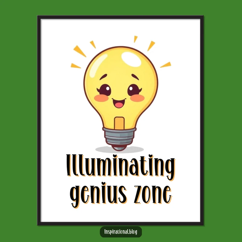 Funny Lightbulb Idea Poster: Inspire Your Space with Brilliant Thoughts