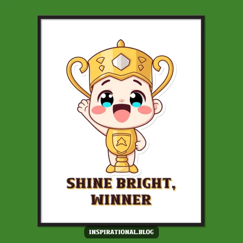 Funny Trophy Pride Poster: Decorate with Victory and Humor