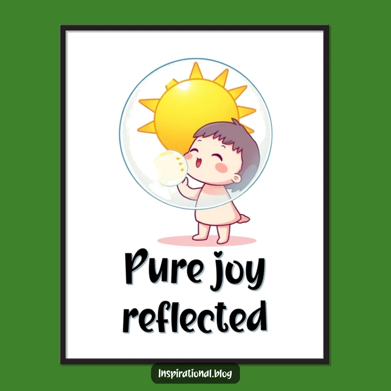 Funny Bubble Blower Poster: Reflect Sunny Vibes at Home