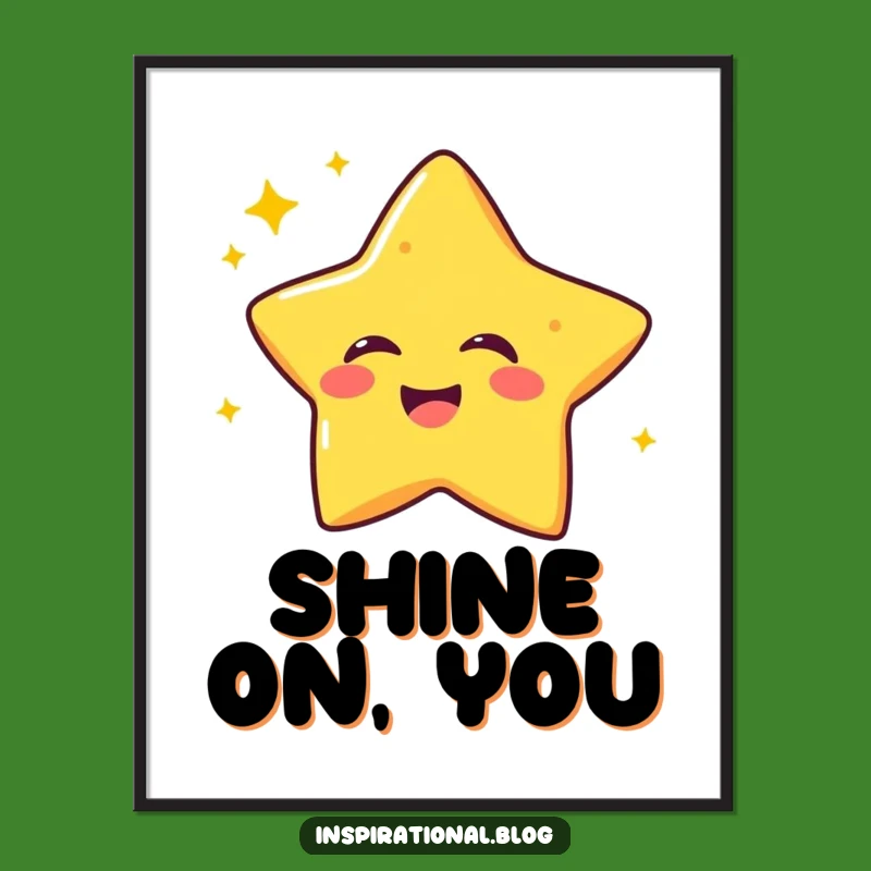 Funny Laughing Star Poster: Bring Twinkling Joy to Your Walls Instantly