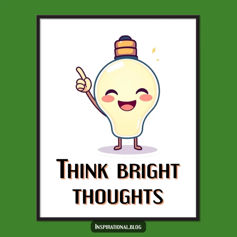 Funny Lightbulb Poster: Inspire Your Space with Bright Ideas