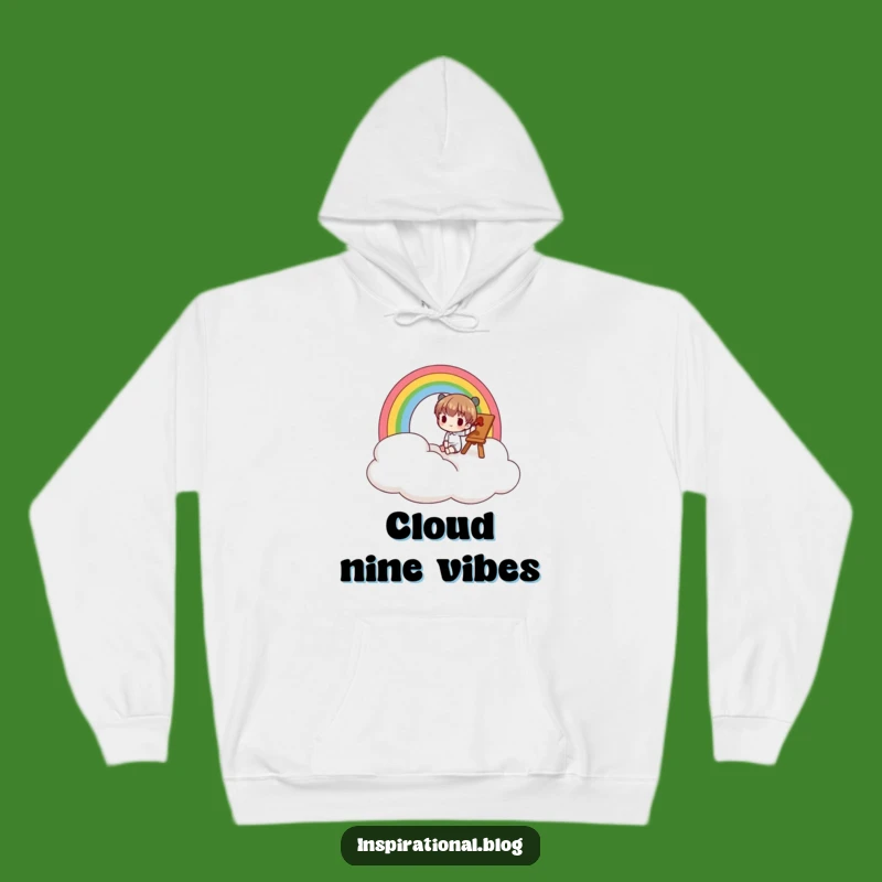 Funny Rainbow Cloud Hoodie: Cozy Art Painting Gift