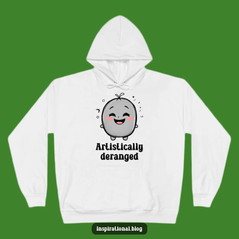 Cozy Funny Chalkboard Hoodie: Doodles and Smiles for Comfort